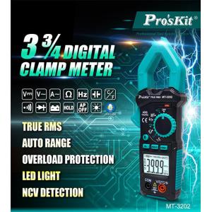 PROSKIT ψηφιακή αμπεροτσιμπίδα MT-3202, 600A AC, NCV, True RMS | Εργαλεία | elabstore.gr