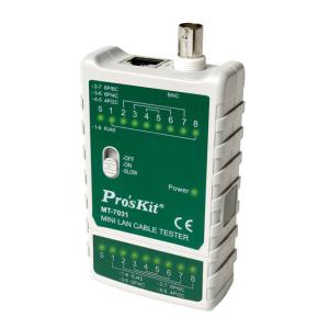PROSKIT tester καλωδίων δικτύου MT-7031 για RJ45/11/12/22 & BNC | Εργαλεία | elabstore.gr