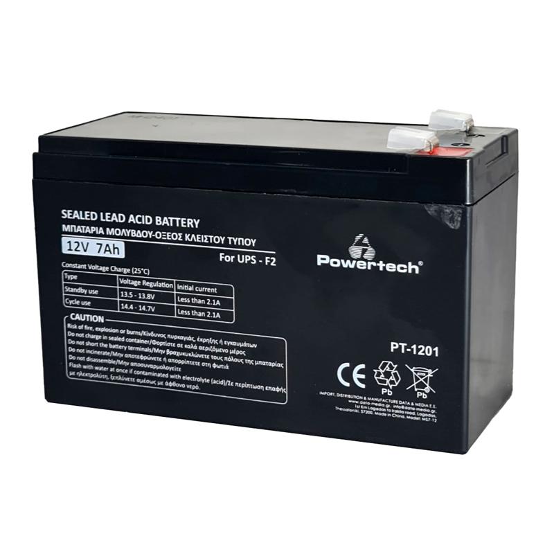 POWERTECH μπαταρία μολύβδου PT-1201 για UPS, 12V 7Ah, F2 | eLabstore.gr POWERTECH μπαταρία μολύβδου PT-1201 για UPS, 12V 7Ah, F2 | Τροφοδοσία Ρεύματος | elabstore.gr