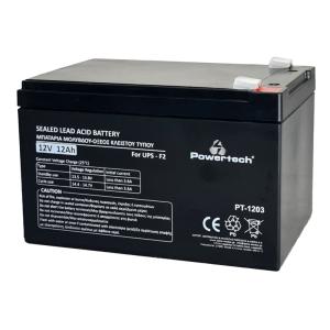 POWERTECH μπαταρία μολύβδου PT-1203 για UPS, 12V 12Ah, F2 | Τροφοδοσία Ρεύματος | elabstore.gr