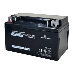 POWERTECH μπαταρία μολύβδου μοτοσυκλέτας PT-1205, 12V 7Ah, AGM, YTX7A-BS | Gadgets - Αξεσουάρ | elabstore.gr
