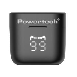 POWERTECH earphones με θήκη φόρτισης PT-1227, TWS, ENC, 30/480mAh, μαύρα | Αξεσουάρ κινητών | elabstore.gr