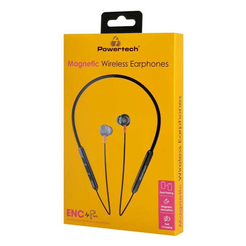 POWERTECH earphones PT-1228 με μαγνήτη, Bluetooth ENC 10mm 180mAh, μαύρα | eLabstore.gr POWERTECH earphones PT-1228 με μαγνήτη, Bluetooth ENC 10mm 180mAh, μαύρα | Αξεσουάρ κινητών | elabstore.gr
