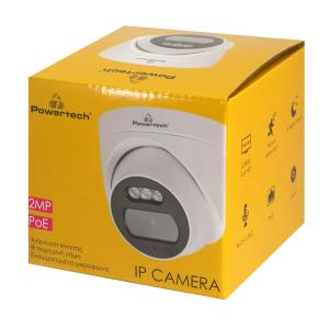 POWERTECH IP κάμερα PT-1236 με μικρόφωνο, 3.6mm, 2MP, PoE, IR 25m | Κάμερες Ασφαλείας | elabstore.gr