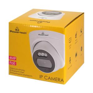 POWERTECH IP κάμερα PT-1237 με μικρόφωνο, 3.6mm, 4MP, PoE, IR 25m | Κάμερες Ασφαλείας | elabstore.gr