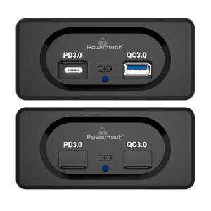 POWERTECH πρίζα USB για σκάφη & οχήματα PTL-008, USB & USB-C, 36W | Εργαλεία | elabstore.gr