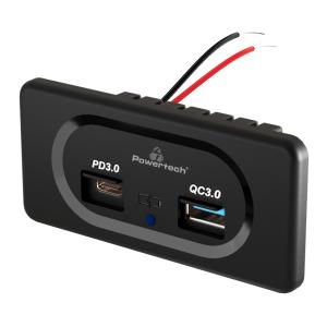 POWERTECH πρίζα USB για σκάφη & οχήματα PTL-008, USB & USB-C, 36W | Εργαλεία | elabstore.gr
