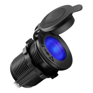 POWERTECH πρίζα αναπτήρα για σκάφη & οχήματα PTL-010, μπλε LED, 12V | Εργαλεία | elabstore.gr