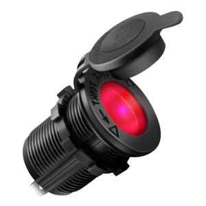 POWERTECH πρίζα αναπτήρα για σκάφη & οχήματα PTL-011, κόκκινο LED, 12V | Εργαλεία | elabstore.gr