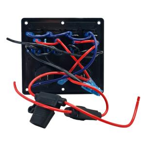POWERTECH πάνελ σκαφών & οχημάτων PTL-017, πρίζα 12V/2x USB/4x διακόπτες | Εργαλεία | elabstore.gr