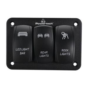 POWERTECH πάνελ σκαφών PTL-018 με 3x διακόπτες φώτων, IP65 | Εργαλεία | elabstore.gr