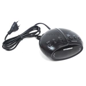 HYUNDAI επιτραπέζιο ρολόι & ραδιόφωνο RAC213B με ξυπνητήρι, μαύρο | Οικιακός εξοπλισμός | elabstore.gr