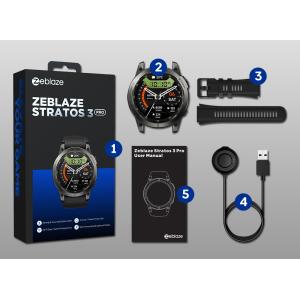 ZEBLAZE smartwatch Stratos 3 Pro, heart rate, 1.43" AMOLED, GPS, μαύρο | Mobile Συσκευές | elabstore.gr
