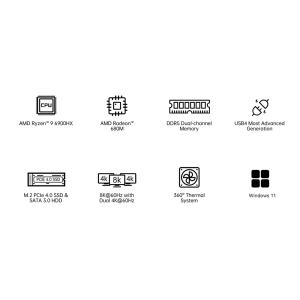 MINISFORUM mini PC UM690S, AMD 6900HX, 16/512GB SSD, Windows 11 Pro | PC & Αναβάθμιση | elabstore.gr