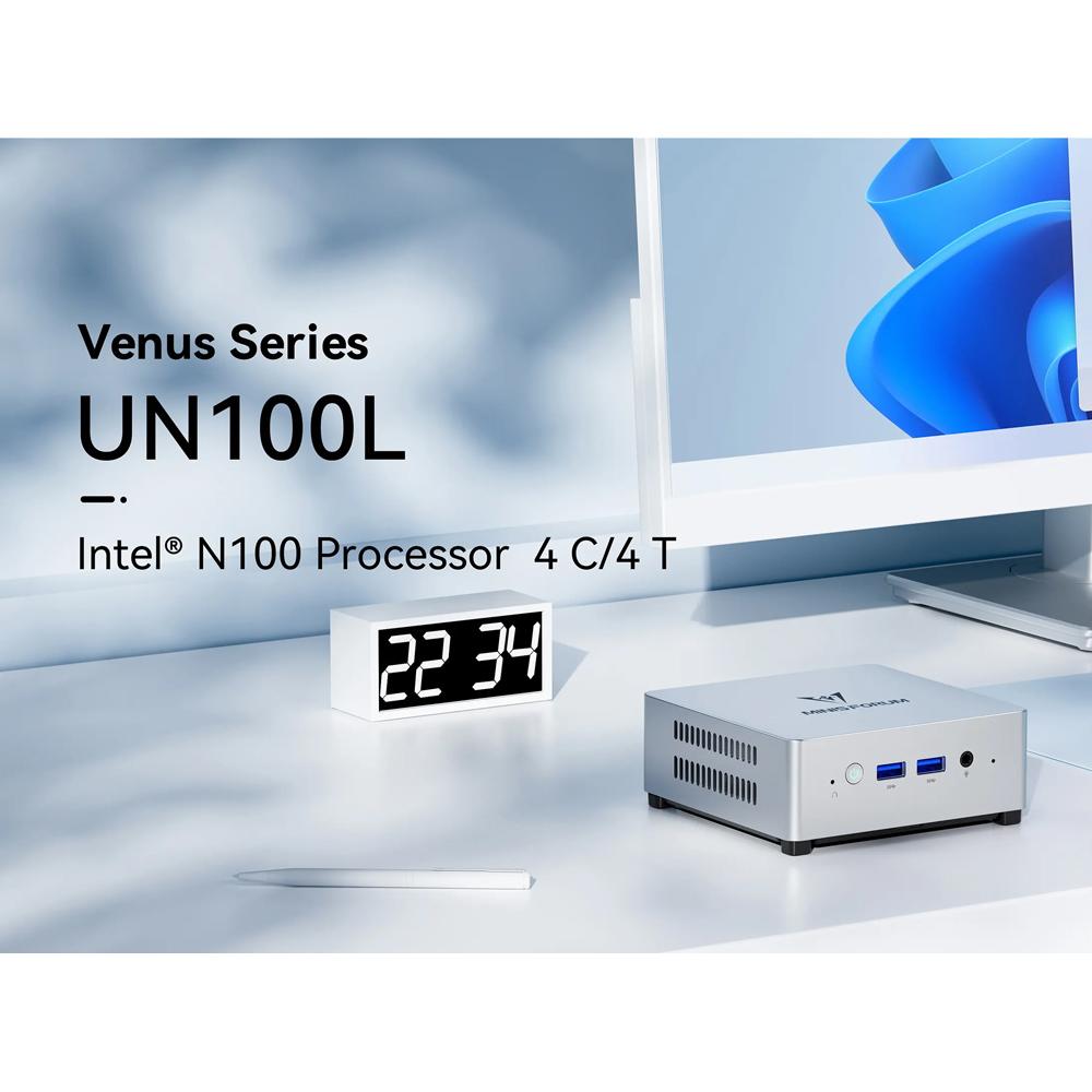 MINISFORUM mini PC UN100L, Intel CPU N100, 16/512GB SSD, Windows 11 Pro | eLabstore.gr MINISFORUM mini PC UN100L, Intel CPU N100, 16/512GB SSD, Windows 11 Pro | PC & Αναβάθμιση | elabstore.gr