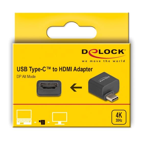 DELOCK αντάπτορας USB-C σε HDMI 64256, 4K/30Hz, μαύρος | eLabstore.gr DELOCK αντάπτορας USB-C σε HDMI 64256, 4K/30Hz, μαύρος | Καλώδια - Αντάπτορες | elabstore.gr