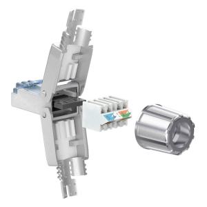 GOOBAY βύσμα RJ45 65939, CAT 6A STP, tool-free, ασημί | Καλώδια - Αντάπτορες | elabstore.gr