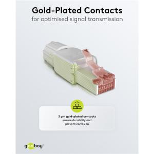 GOOBAY βύσμα RJ45 65942, CAT 6 UTP, tool-free, λευκό | eLabstore.gr