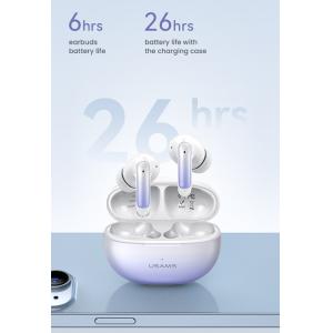 USAMS earphones με θήκη φόρτισης US-XD19, TWS, ENC, Φ13mm, λευκά | Αξεσουάρ κινητών | elabstore.gr