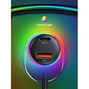 USAMS φορτιστής αυτοκινήτου US-CC192 με καλώδιο, USB/USB-C, 60W, μαύρος | Αξεσουάρ κινητών | elabstore.gr