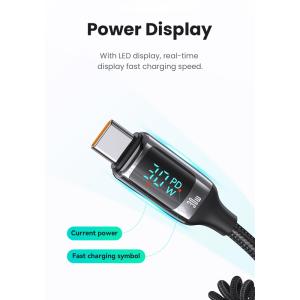 USAMS φορτιστής αυτοκινήτου US-CC192 με καλώδιο, USB/USB-C, 60W, μαύρος | eLabstore.gr