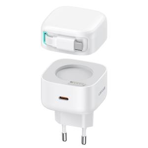USAMS φορτιστής τοίχου US-CC202 με καλώδιο USB-C, USB-C, 35W GaN, λευκός | Αξεσουάρ κινητών | elabstore.gr