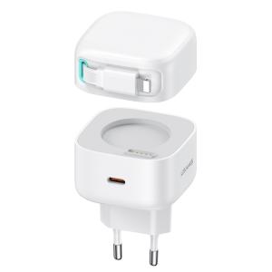 USAMS φορτιστής τοίχου US-CC209 καλώδιο Lightning, USB-C 35W GaN, λευκός | Αξεσουάρ κινητών | elabstore.gr