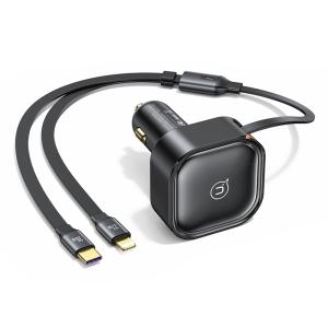 USAMS φορτιστής αυτοκινήτου US-CC219 καλώδιο USB-C/Lightning 30W, μαύρος | Αξεσουάρ κινητών | elabstore.gr