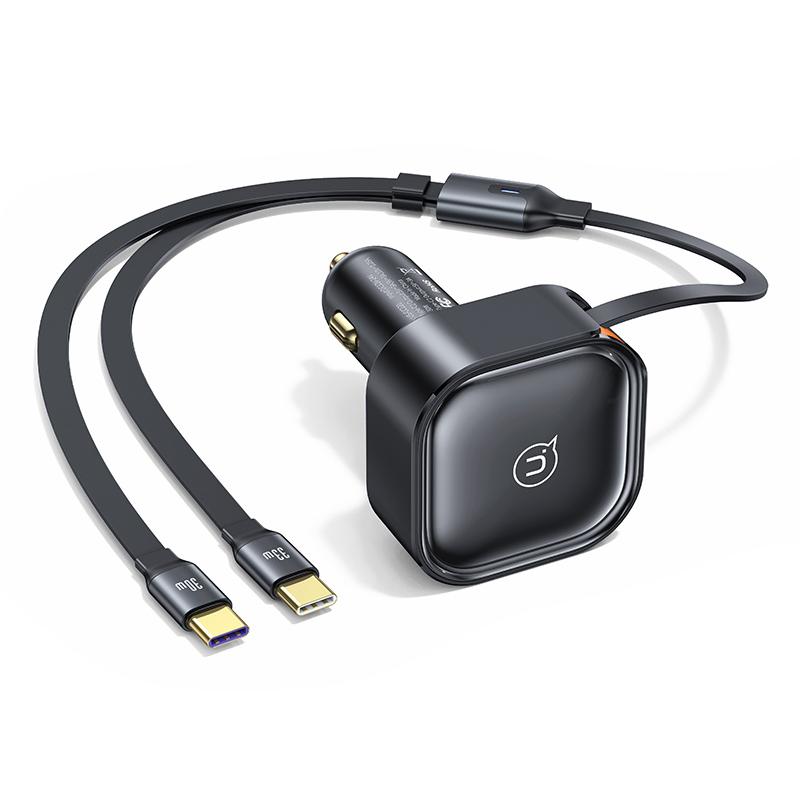 USAMS φορτιστής αυτοκινήτου US-CC220 με καλώδιο 2x USB-C, 30W, μαύρος | eLabstore.gr USAMS φορτιστής αυτοκινήτου US-CC220 με καλώδιο 2x USB-C, 30W, μαύρος | Αξεσουάρ κινητών | elabstore.gr