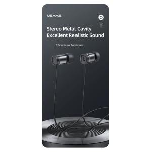 USAMS earphones με μικρόφωνο US-SJ576, USB-C σύνδεση, Φ6mm, 1.2m, μαύρα | Αξεσουάρ κινητών | elabstore.gr