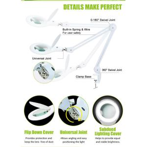 PROSKIT μεγεθυντικός φακός MA-1209LI με σφιγκτήρα, LED, 5D 2.25x, λευκός | Εργαλεία | elabstore.gr
