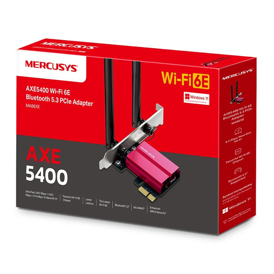MERCUSYS κάρτα δικτύου MA86XE, AXE5400, Wi-Fi 6E, Bluetooth, PCIe, V.2.0 | eLabstore.gr MERCUSYS κάρτα δικτύου MA86XE, AXE5400, Wi-Fi 6E, Bluetooth, PCIe, V.2.0 - Image 6