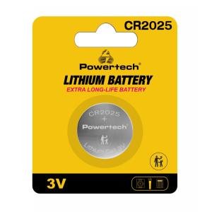 POWERTECH μπαταρία λιθίου PT-1211, CR2025, 3V, 1τμχ | Μπαταρίες | elabstore.gr
