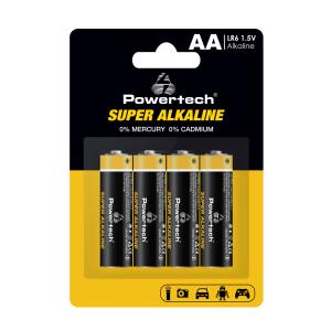 POWERTECH αλκαλικές μπαταρίες Super Alkaline PT-1214, AA, 1.5V, 4τμχ | Μπαταρίες | elabstore.gr