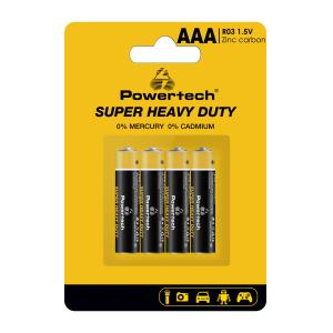 POWERTECH μπαταρίες Zinc Carbon Super Heavy Duty PT-1218, AAA 1.5V, 4τμχ | Μπαταρίες | elabstore.gr