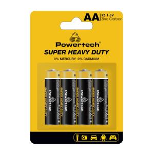 POWERTECH μπαταρίες Zinc Carbon Super Heavy Duty PT-1219, AA, 1.5V, 4τμχ | Μπαταρίες | elabstore.gr