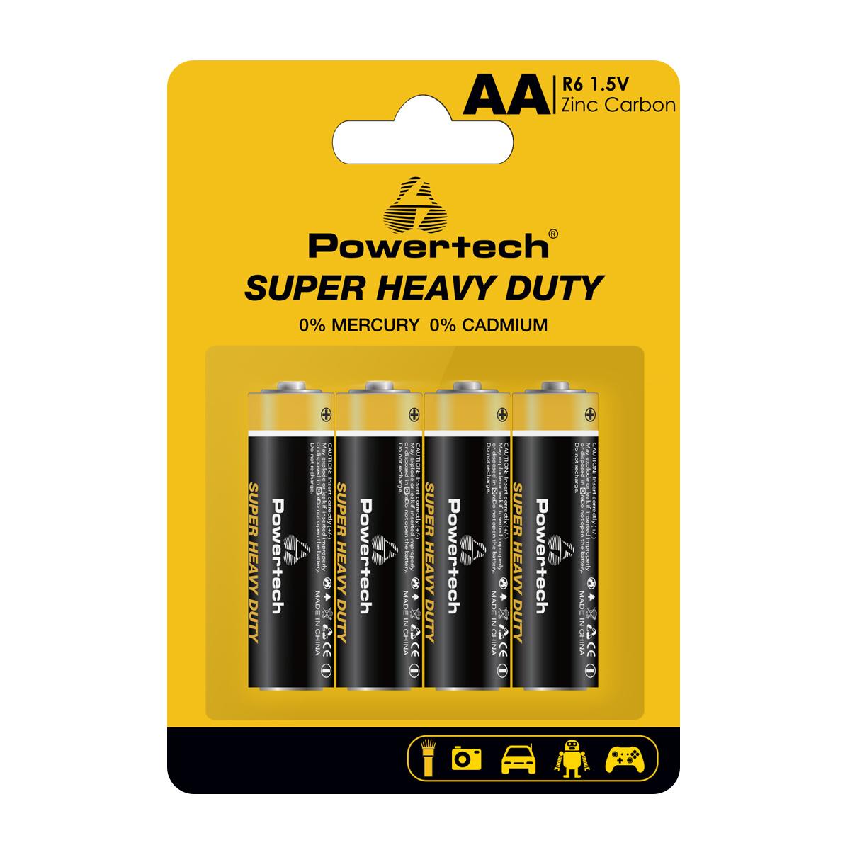 POWERTECH μπαταρίες Zinc Carbon Super Heavy Duty PT-1219, AA, 1.5V, 4τμχ | eLabstore.gr POWERTECH μπαταρίες Zinc Carbon Super Heavy Duty PT-1219, AA, 1.5V, 4τμχ | Μπαταρίες | elabstore.gr