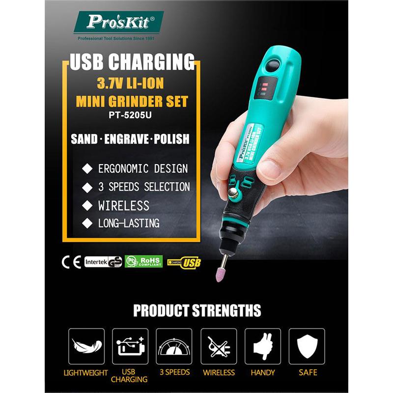 PROSKIT περιστροφικό πολυεργαλείο PT-5205U, 3.7V, 600mah, έως 15000rpm | eLabstore.gr PROSKIT περιστροφικό πολυεργαλείο PT-5205U, 3.7V, 600mah, έως 15000rpm | Εργαλεία | elabstore.gr