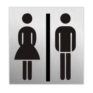SEILFLECHTER πινακίδα WC γυναικών/ανδρών 972062, αυτοκόλλητη, 60x60mm | Οικιακός εξοπλισμός | elabstore.gr