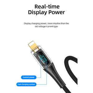 USAMS καλώδιο Lightning σε USB-C US-SJ588, 20W, 480Mbps, 1.2m, μαύρο | Καλώδια - Αντάπτορες | elabstore.gr