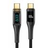 USAMS καλώδιο USB-C σε USB-C US-SJ590, 100W, 480Mbps, 1.2m, μαύρο | Καλώδια - Αντάπτορες | elabstore.gr