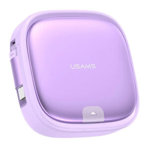 USAMS καλώδιο USB-C με 3x αντάπτορες & θήκη US-SJ650, 60W, 1m, μωβ | Καλώδια - Αντάπτορες | elabstore.gr