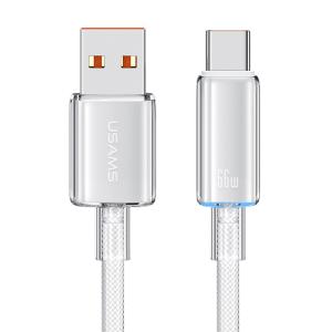 USAMS καλώδιο USB-C σε USB US-SJ658, 66W, 480Mbps, 1.2m, λευκό | Καλώδια - Αντάπτορες | elabstore.gr