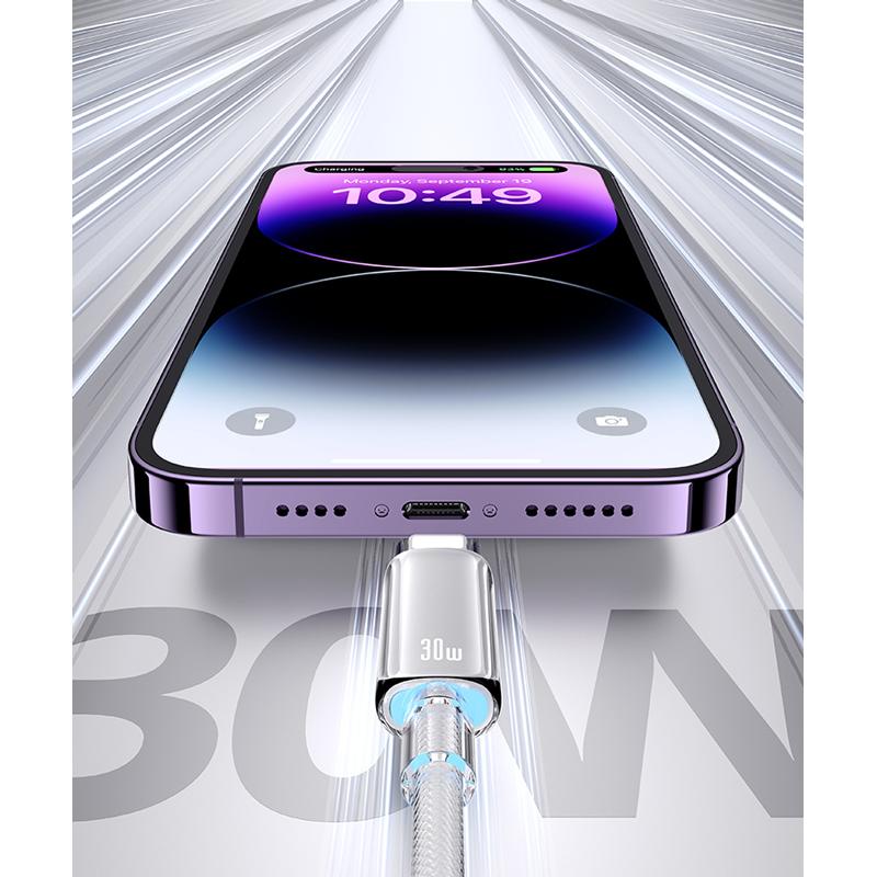 USAMS καλώδιο Lightning σε USB-C US-SJ659, 30W, 480Mbps, 1.2m, λευκό | eLabstore.gr USAMS καλώδιο Lightning σε USB-C US-SJ659, 30W, 480Mbps, 1.2m, λευκό | Καλώδια - Αντάπτορες | elabstore.gr