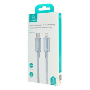 USAMS καλώδιο Lightning σε USB-C US-SJ659, 30W, 480Mbps, 1.2m, μπλε | Καλώδια - Αντάπτορες | elabstore.gr