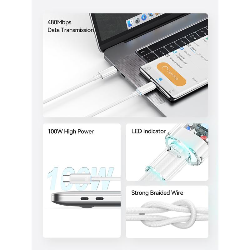 USAMS καλώδιο USB-C σε USB-C US-SJ660, 100W, 480Mbps, 1.2m, μαύρο | eLabstore.gr USAMS καλώδιο USB-C σε USB-C US-SJ660, 100W, 480Mbps, 1.2m, μαύρο | Καλώδια - Αντάπτορες | elabstore.gr