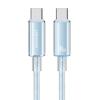 USAMS καλώδιο USB-C σε USB-C US-SJ660, 100W, 480Mbps, 1.2m, μπλε | Καλώδια - Αντάπτορες | elabstore.gr