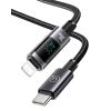 USAMS καλώδιο Lightning σε USB-C US-SJ672, 30W, 480Mbps, 1.2m, μαύρο | Καλώδια - Αντάπτορες | elabstore.gr