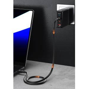 USAMS καλώδιο USB-C σε USB-C US-SJ684, 100W, 480Mbps, 1.2m, μαύρο | Καλώδια - Αντάπτορες | elabstore.gr