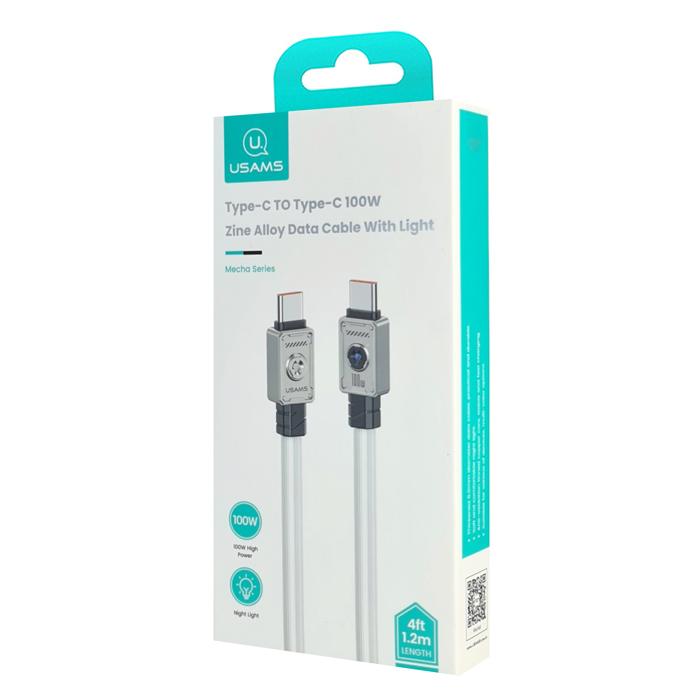 USAMS καλώδιο USB-C σε USB-C US-SJ684, 100W, 480Mbps, 1.2m, λευκό | eLabstore.gr USAMS καλώδιο USB-C σε USB-C US-SJ684, 100W, 480Mbps, 1.2m, λευκό - Image 6